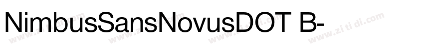 NimbusSansNovusDOT B字体转换
